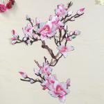 Hot Fix Motif mangnolia Embroidery Lace Flower for Cheongsam