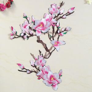 Wholesale Hot Fix Motif mangnolia Embroidery Lace Flower for Cheongsam from china suppliers