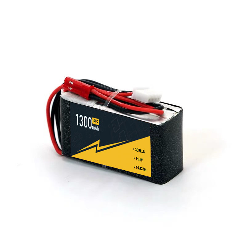 High Output Voltage RC Car Lipo Battery 1300mAh 100C Hard Case