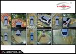 3D 360 Degree Surrounding Bird View Security System 4 Way Camera Recording for