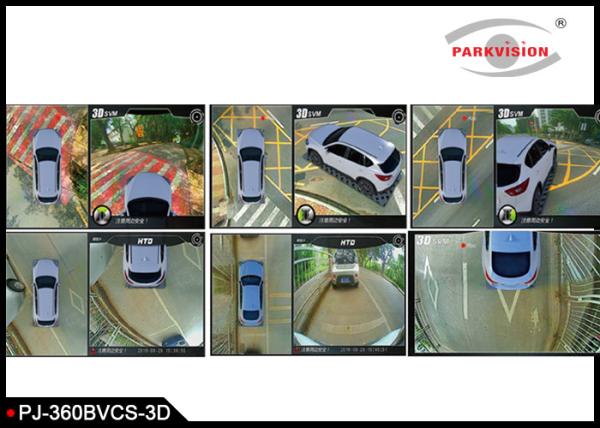3D 360 Degree Surrounding Bird View Security System 4 Way Camera Recording for