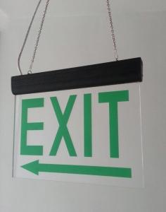 Wholesale Energy Saving Wall Mounted LED Aluminum Exit Sign With Acrylic Plate from china suppliers