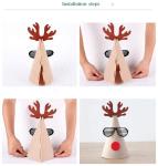 Handmade Felt Christmas Tree Ornaments , Christmas Gift Hat With Antlers
