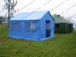 Soft PVC Windows Outdoor Event Tent , Blue Roof Cover Refugee Tent For Disaster