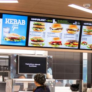 Wholesale 43&quot; Custom Indoor Digital Menu Boards Display FHD Lcd Restaurant Food from china suppliers