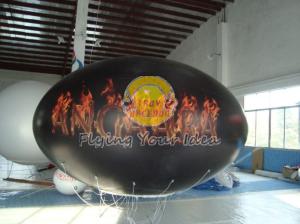 Wholesale Waterproof and Fireproof Black 0.18mm PVC Oval Balloon with Total Digital Printing from china suppliers
