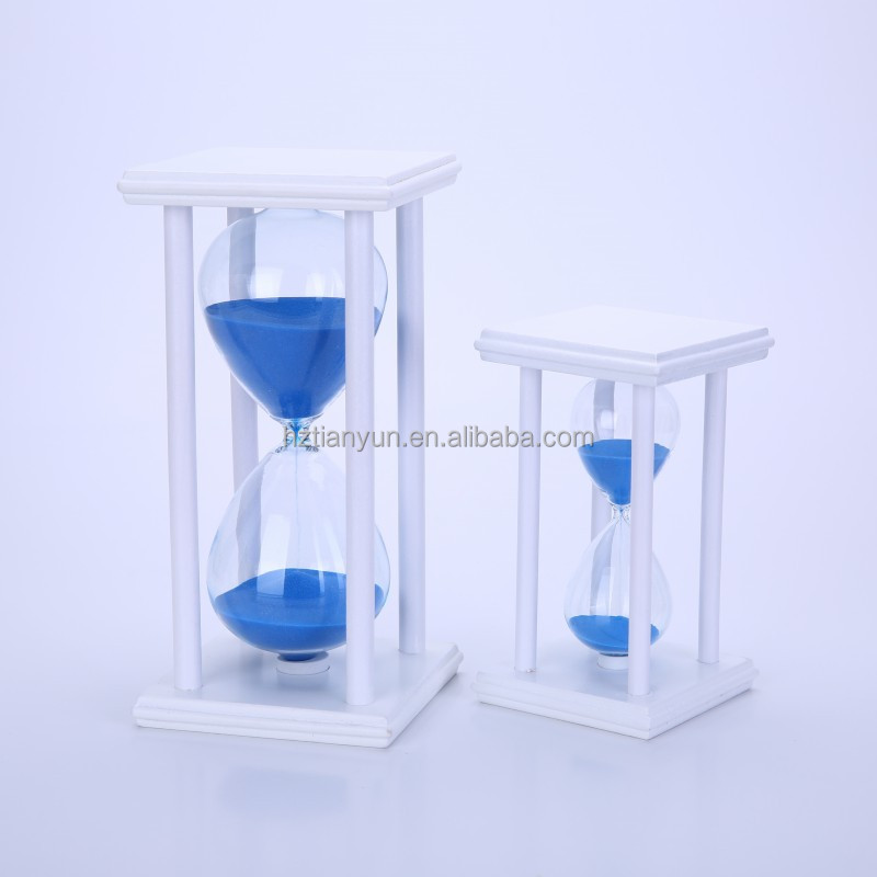 Traditional Wooden Hourglass Sand Clock 30 Minutes Size Customized