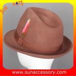 4190369 Sun Accessory customized winner England style fashion wool felt fedora