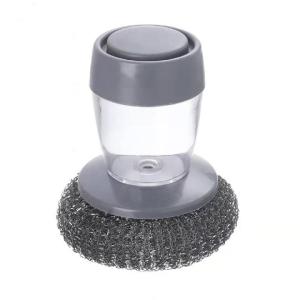 Wholesale Hot sell Kitchen Soap Dispensing Palm Dish Brush with Dispenser PET and Wire Ball from china suppliers