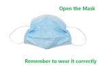 Blue Earloop Non Woven Surgical Mask Prevent Air Pollution N99 Material