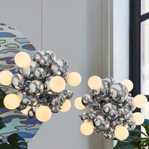 Wholesale Postmodern Glass Ball Chandelier Lighting Nordic Minimalist LED Hanging Lamp(WH-MI-443) from china suppliers