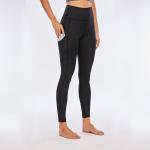 Breathable Burgundy Womens Yoga Leggings OEM ODM High Rise Running Tights