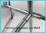 90 Degree 3 Way Flexible Chrome Pipe Connectors / Joints HJ-3 Silvery Color