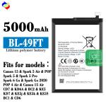 5000mAh BL-49FT KD7 mobile phone battery for Tecno Spark 5 pro battery