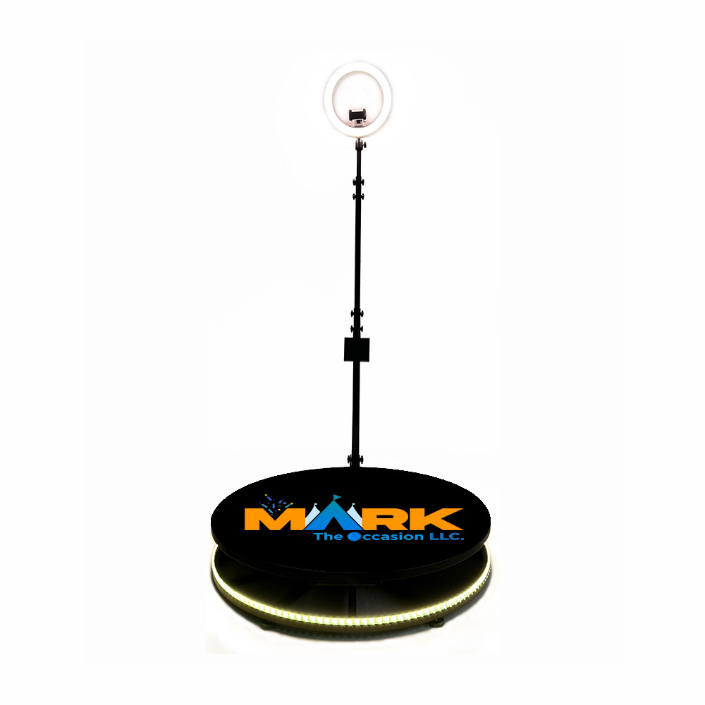 Live 360 Camera Photo Booth Machine Metal Slow Spinning Picture Booth