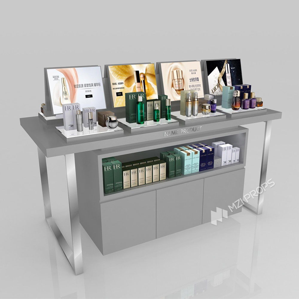 GDR06-CMM09 Retail Display Stand with 40mm Soft Film Light Box and LED Strips for Fashion Boutique