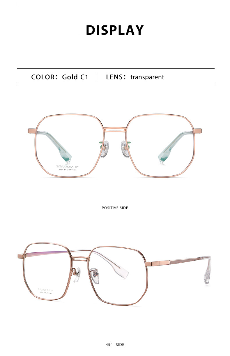 CE Pure Titanium Glasses Frames Square Full Optical 3 Color For Men