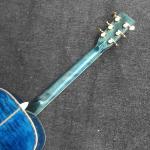 Custom OM Body Acoustic Electric Guitar Real Abalone Inlays Ebony Fingerboard