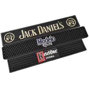 Wholesale Black Soft Touch PVC Rubber Custom Design Bar Mat Spill Mat Rail Drip Mat from china suppliers
