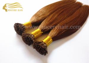 Wholesale Hot Sell 45 CM 0.75 Gram Brown #6 Pre Bonded I Tip Remy Hair Extensions For Sale from china suppliers