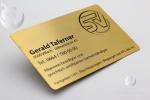Vip Rose Gold Metal Business Cards Custom Engraved Golden Plated Advertisementin
