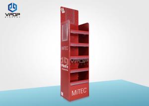 Wholesale Ivory Board Cardboard Floor Displays 4 Shelves Durable For Promotional Kids Snacks from china suppliers