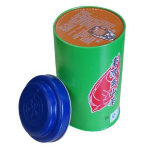 Wholesale Round Metal Box Tea Tin Box Tea Storage Tins Wholesale Tin Canisters with Paper Insert from china suppliers