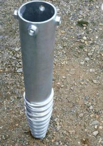 Wholesale Fixed Flange DIN 2615 Steel Ground Screw Earth Anchor Spiral Pile from china suppliers
