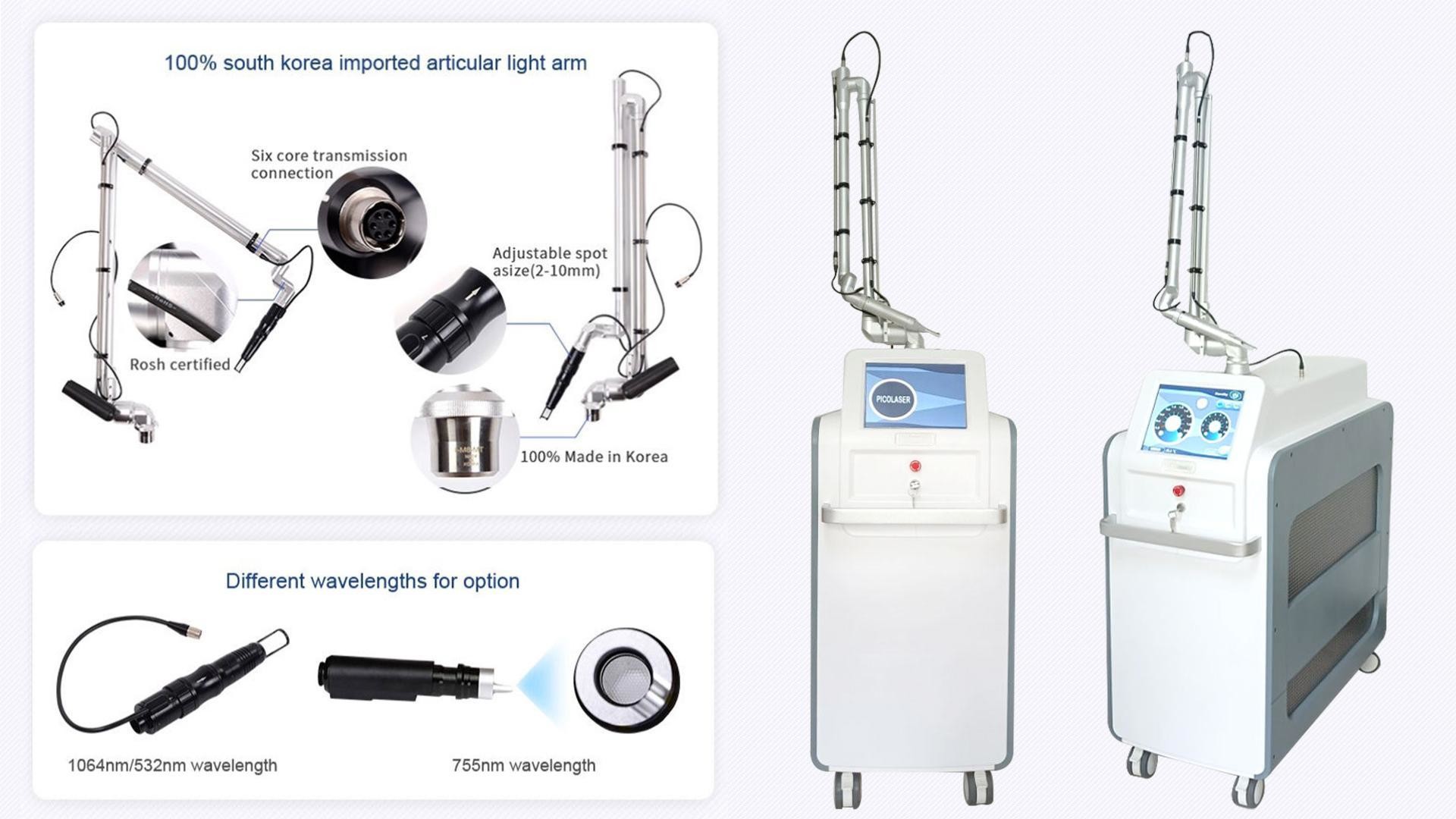 755nm Professional Nd Yag Picosecond Laser Tattoo Removal Machine