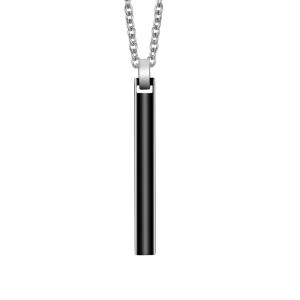 Wholesale Long Dagger Pencil Pendant Necklace for Men Black Stainless Steel Cross Necklace from china suppliers