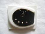 Unique Genuine 5 Colors Freshwater Pearls Cage Pendant Necklace Gift Set