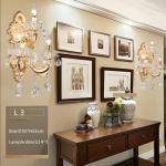 6KG Luxury Contemporary Zinc Alloy E14 Candle Crystal Wall Lights