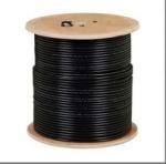Outdoor RG6 CATV Coaxial Cable PE Jacket with Steel Messenger for Satellite TV