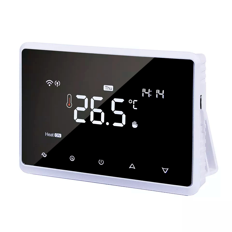 Smart Water Floor Heating Room Thermostat Touch Screen Lcd Display Gas Furnace