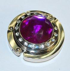 Wholesale 2012 Zinc alloy 5mm round Portable bag hook with crystal pink diamond from china suppliers