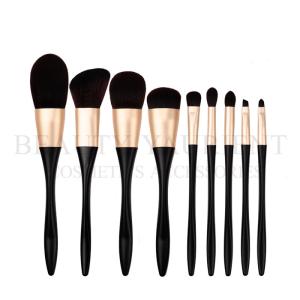 Wholesale ISO14000 Full Face Makeup Brush Set With Matte Gold Color Aluminum Ferrule from china suppliers