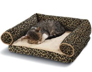 Wholesale Leopard Print Memory Foam Bolster Dog Bed Suede Fabric Cover Non - Slip Bottom from china suppliers