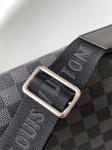 Louis Vuitton Branded Mens Bag District PM Damier Messenger Bag Graphite Black