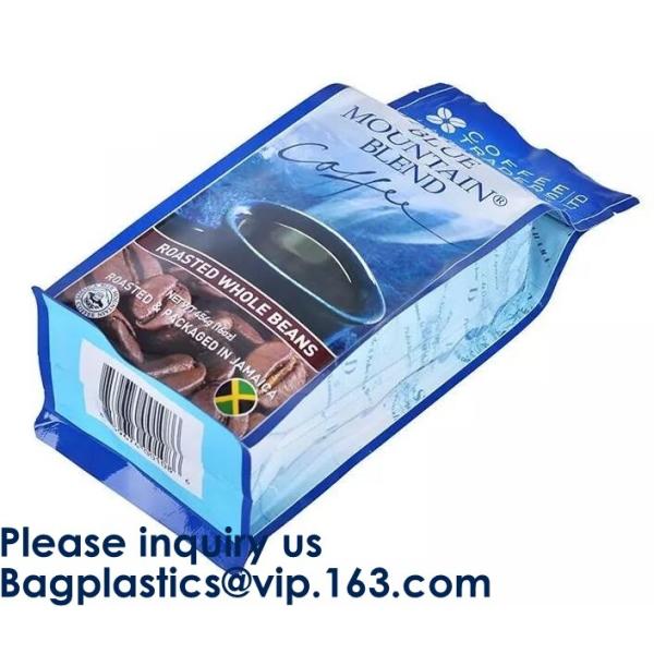 Oxo-Degradable stand up pouches Coffee Bags Stand Up Pouch With Valve Side Gusset Bag with Valve Flat Bottom Pouch with