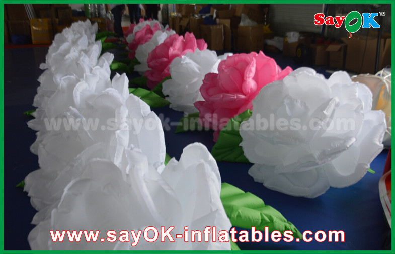 Color Change LED Inflatable flower Chain For wedding Decoration