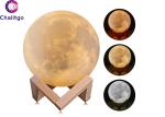 3 Color Changing Dimmable Hanging Moon Lamp USB Recharge 15cm Size
