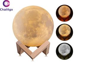 Wholesale 3 Color Changing Dimmable Hanging Moon Lamp USB Recharge 15cm Size from china suppliers