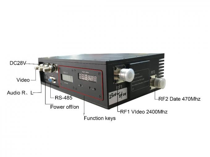 Two Way Speaking COFDM Transmitter Military 10 Watt Wireless AV Sender Video & Data