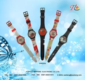 Wholesale Children's watch with colorful band cute design and lovely cartoon dial from china suppliers