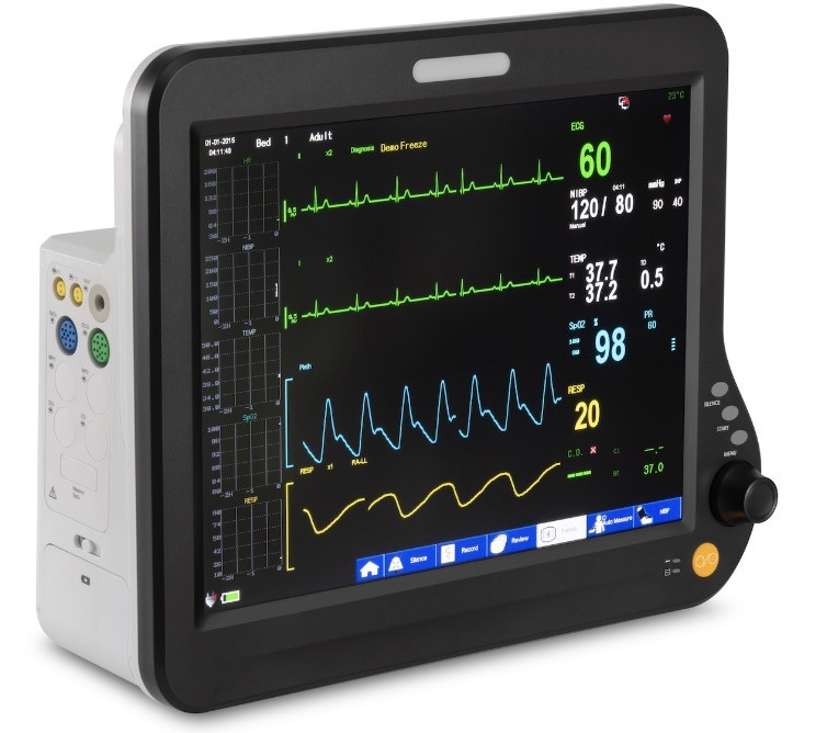 Medical Veterinary Multiparameter Monitor With 2Temp SPO2 ECG