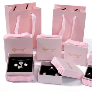 Wholesale Pink Color Jewelry Gift Box Eco Friendly Hot Stamping Luxury Paper Packaging Box from china suppliers