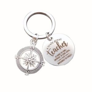 Wholesale Stainless Steel Custom Shaped Keychians Teacher'S Day Thanksgiving Key Chain Pendant from china suppliers