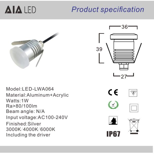 IP67 Waterproof acrylic round led underground light &outdoor underground light& exterior ground buried light