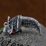 Retro Sterling Silver Necklace with Dragon Pendant for Mens Jewelry(XH051823W)