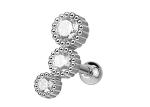 Sterile Gold Body Piercing Jewelry Earrings For Cartilage Tragus Dia 3×3mm ODM